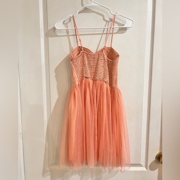 FINAL PRICE NWT Band of Gypsies Peach Tulle Dress - Picture 4 of 6